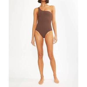 NEW ANEMOS one shoulder one piece in moka